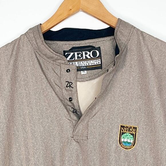 Zero Restriction Golf Outerwear Chevron Pullover Vest Shirt Beige Tan Black - Picture 2 of 12